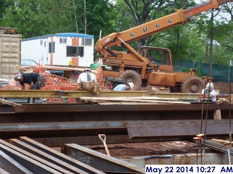 Carpenters working on the shear wall panels for Stair -4 Facing North (800x600)